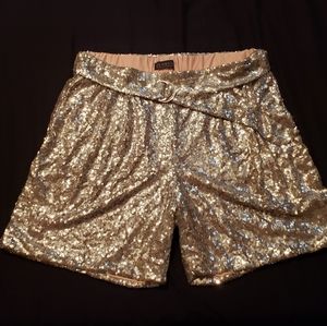 Silver Sequin shorts